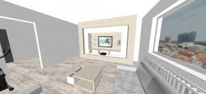vzdušná TV obývačková zostava